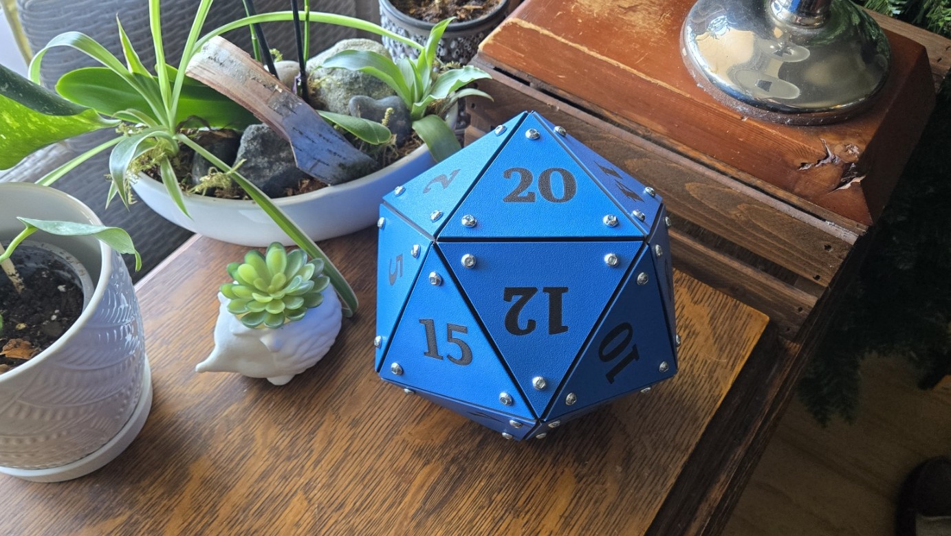 Arcane Blue Dice Vault, closed