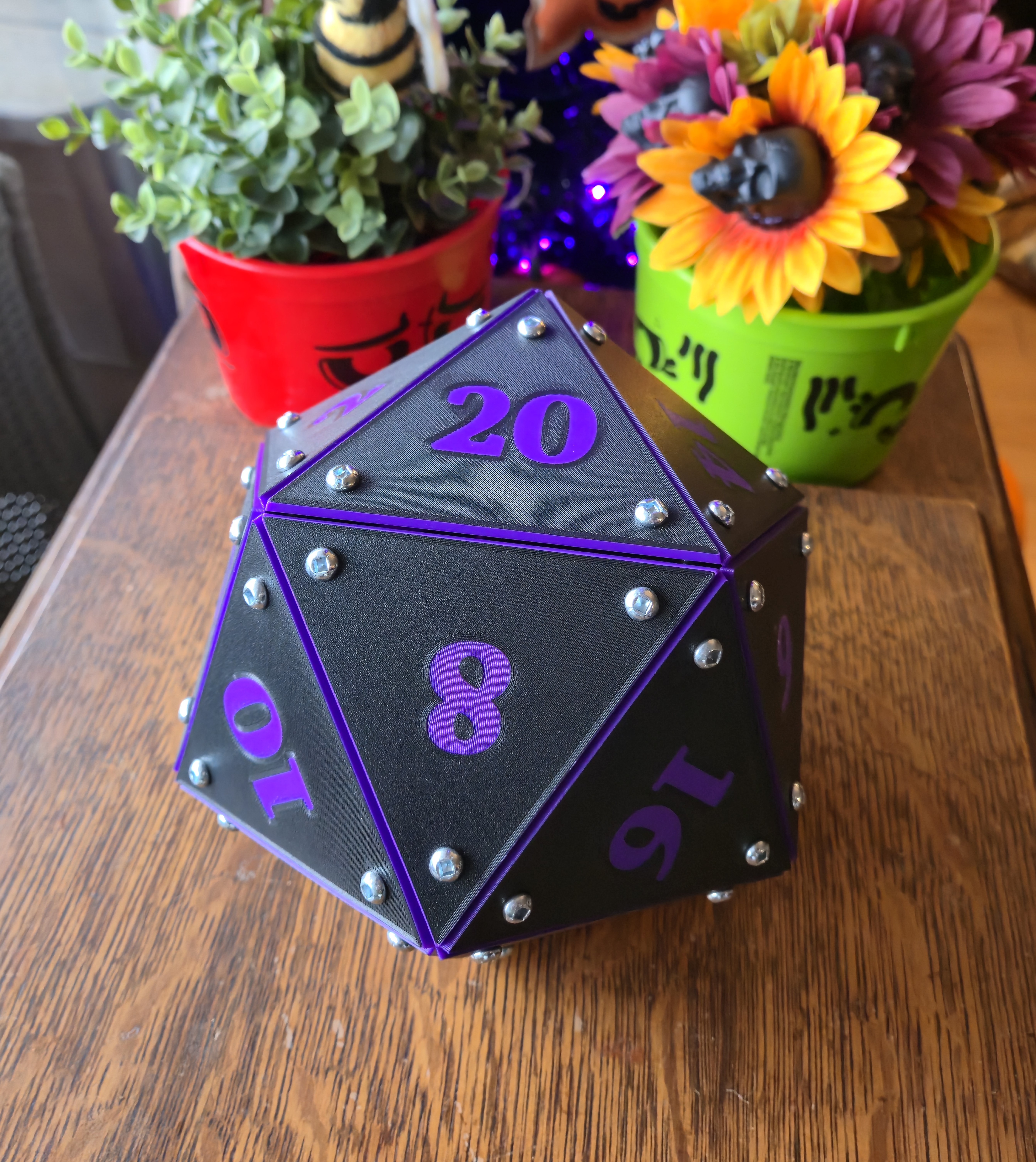 Legacy Black and Purple Dice Vault, closed