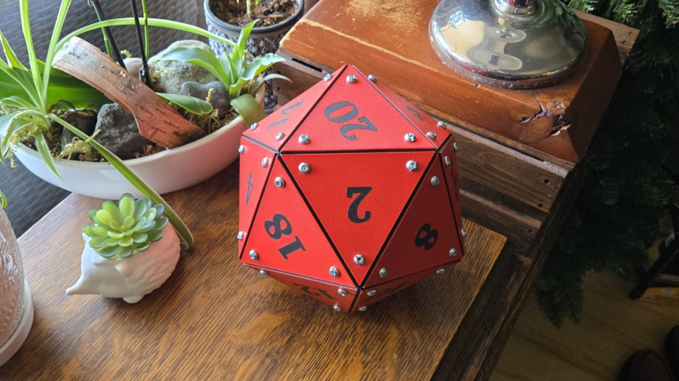 Dragon Red Dice Vault, closed