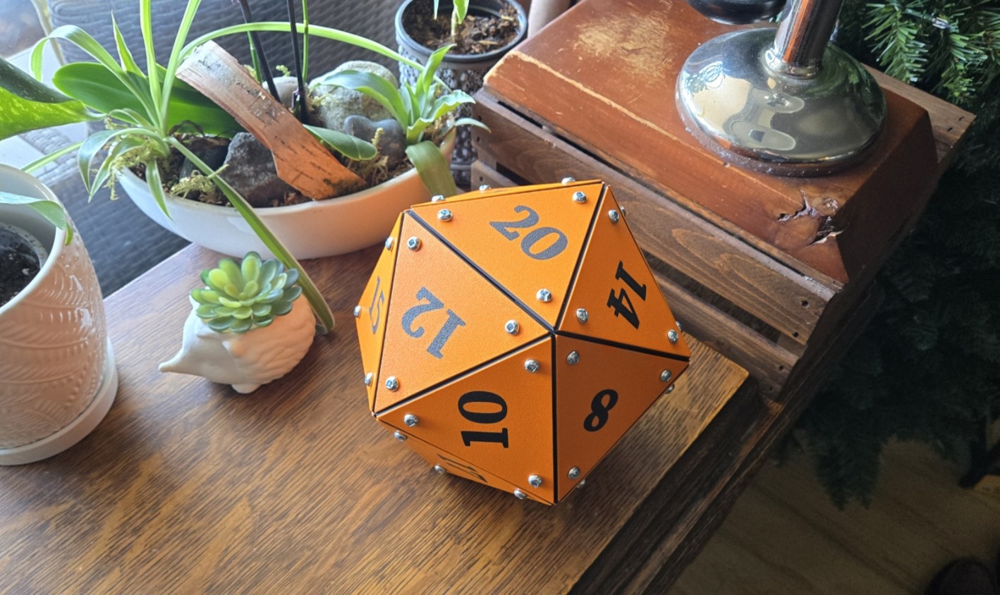 Ember Orange Dice Vault, closed
