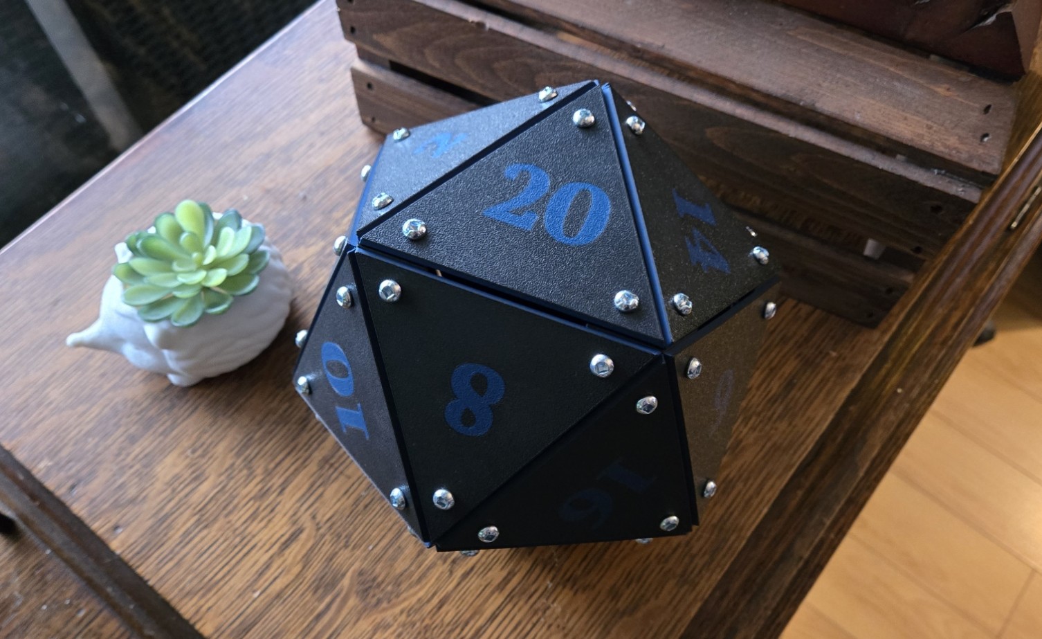 Midnight Blue Dice Vault, closed